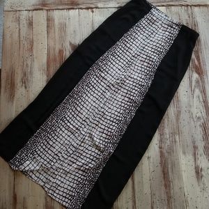 NWOT Carmen Marc Valvo Animal Print Maxi Skirt